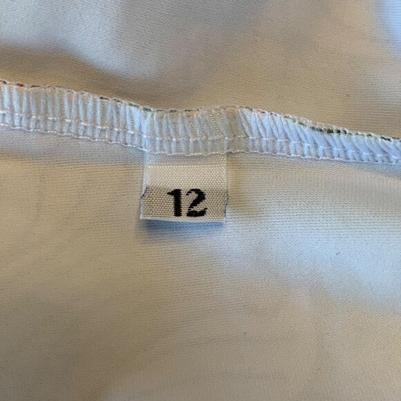 ANCHOR ACTIVE WEAR Floral Gymnastics Leotard Girls 12 CXL Blue Strappy Back Leo - Picture 3 of 5